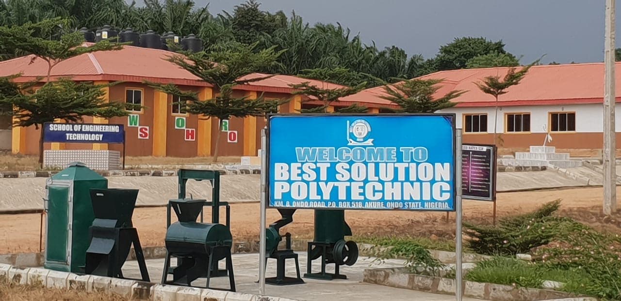 Welcome to Best Solution Polytechnic sign